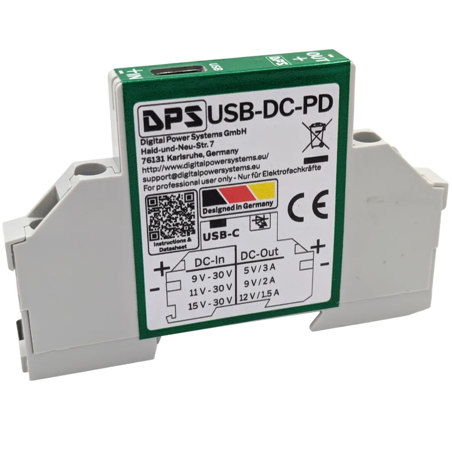 Chargeur USB-DC-PD USB-C PD Hutschiene