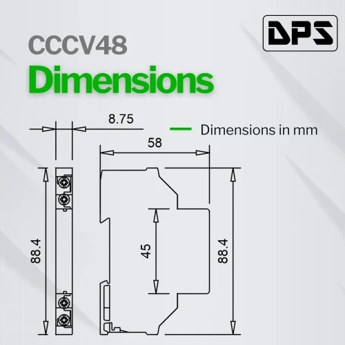 CCCV48 dimensions